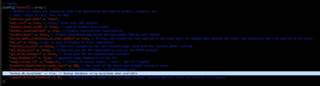 MySQLdump