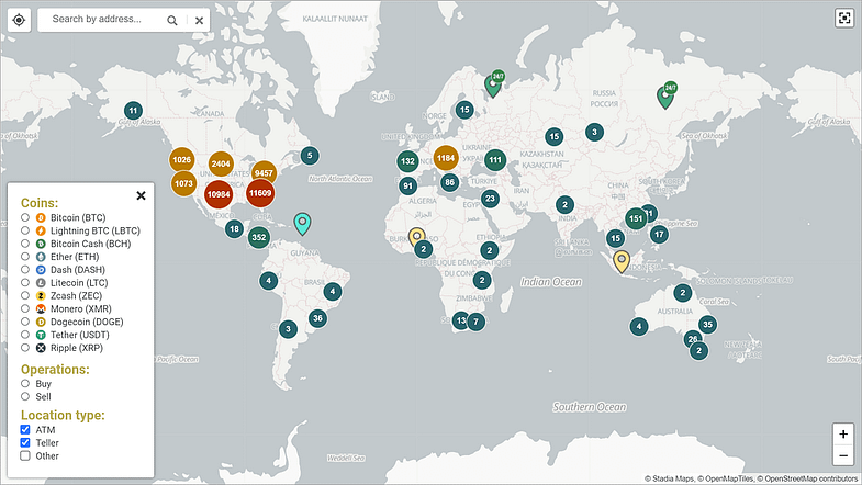 38,000 cryptocurrency ATMs worldwide